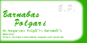 barnabas polgari business card